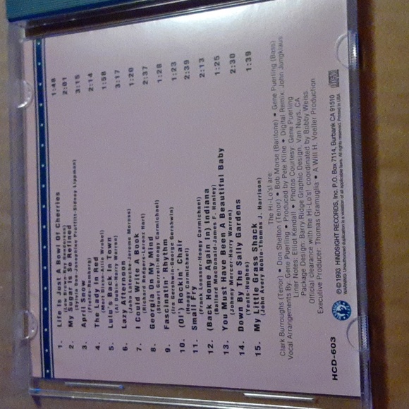 The Hi-Lo's Cherries And Other Delights! CD - Picture 4 of 4